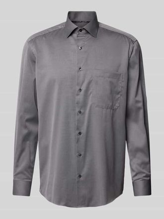 Eterna Comfort Fit Business-Hemd mit Brusttasche in Jeansblau, Gr&ouml;&szlig;e 40