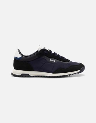 HUGO BOSS Mens Hugo Boss Mens Zayn Lowp nysd Open Blue Trainers - Size: 12