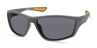 Timberland Mens TBA9272, Casual Sunglasses in Lightweight Design, Rectangular Lens Shape, Smoke Polarised Lenses, Matt Grey, 64