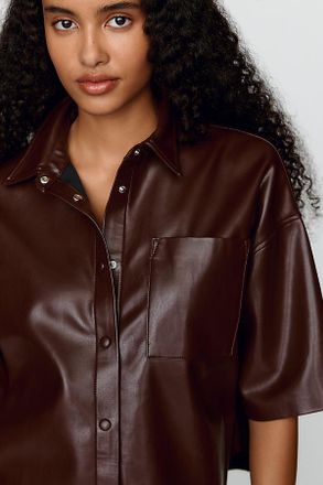 Citizens Of Humanity Frances Cropped Cape Shirt Top