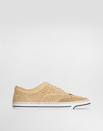 Dolce & Gabbana Dg Sailing Sneakers In Raffia - Man Sneakers Multicolor 41.5