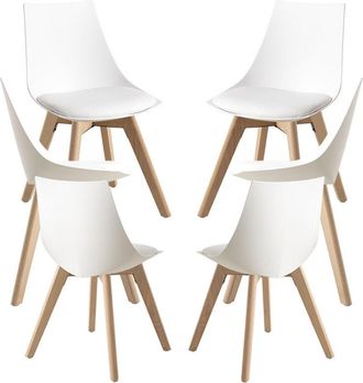 Regalos Miguel Regalos Miguel - Packs Sillas Comedor - Pack 6 Sillas Blok - Blanco