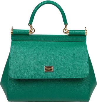 Dolce & Gabbana Sicily Medium Bag - Dames - Handtassen - Groen - ONE Size - Katoen - Tassen
