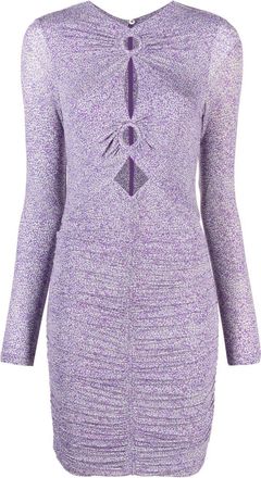 Isabel Marant Jana cut-out mini dress - women - Viscose/Spandex/Elastane - 38 - Purple