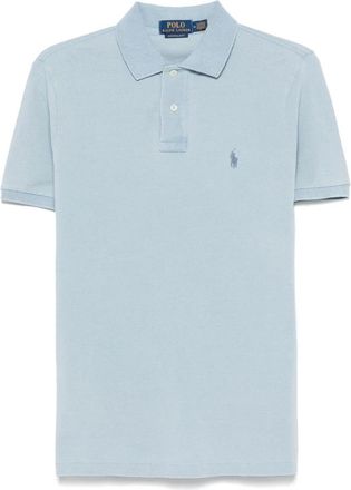 Polo Ralph Lauren Custom Slim Fit Katoen Mesh Polo - Heren - Polos - Blauw - XL - Katoen - Tops