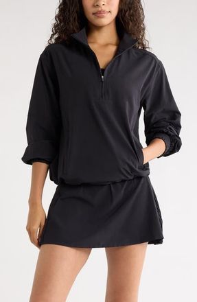 Zella Club Half Zip Pullover in Black at Nordstrom, Size X-Large