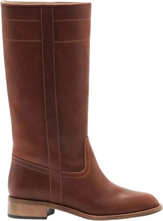 Scarosso Tess Boots - Dames - Hoge Laarzen - Bruin - 35 EU - Leer - Schoenen