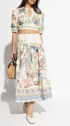 Etro Dress With A Waist Cut-out, Womens, Cream