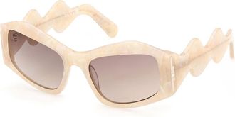 GCDS GD0023 25F Mens Sunglasses White Size 54