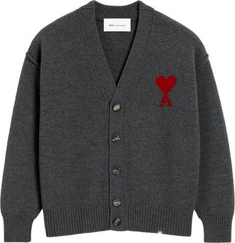 Ami De Coeur Cardigan - Heren - Vesten - Grijs - XL - Wol - Truien & Vesten
