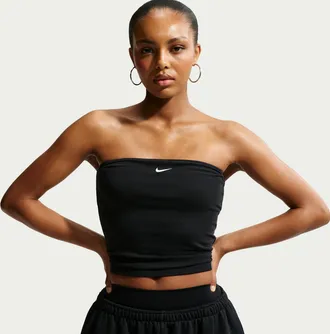Nike Womens Nike Sportswear Tight Tube Top in Black | IR1643-010