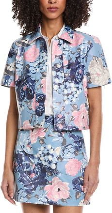 Shelli Segal Laundry By Shelli Segal Cropped Printed Jacket