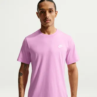 Nike Mens Nike Sportswear Club T-Shirt in Purple | AR4997-505
