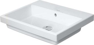 Duravit Duravit Vero Air Lavabo Empotrado Con Plataforma Para Grifo Rebosadero 550x455mm 1 Orificio Para Grifer&iacute;a Blanco