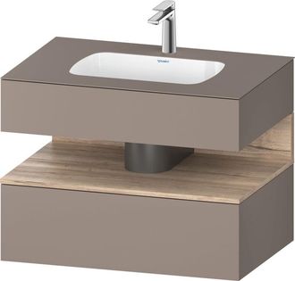 Duravit Qatego Lavabo Encastrado Con Base De Lavabo Consola, - Duravit