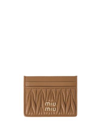 Miu Miu Matelass&eacute; Nappa Leather Card Holder Accessories
