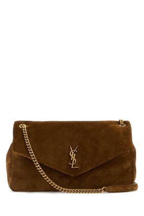 Saint Laurent Brown Calypso Large Shoulder Bag