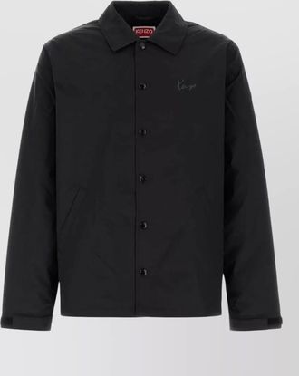 Kenzo cotton nylon lightweight single breasted coat