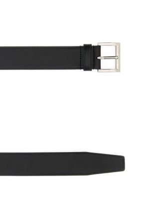 Prada Womens Black Leather Belt Nero Exterior: Calf Cinture