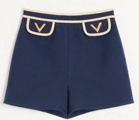 Valentino Shorts In Crepe Couture Donna INDACO/BETULLA 38
