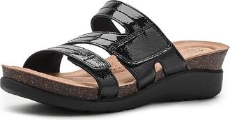 Clarks Calenne Holly Womens Wedge Shoes Black Patent Synthetic : 5.5 B - Medium, Faux Leather