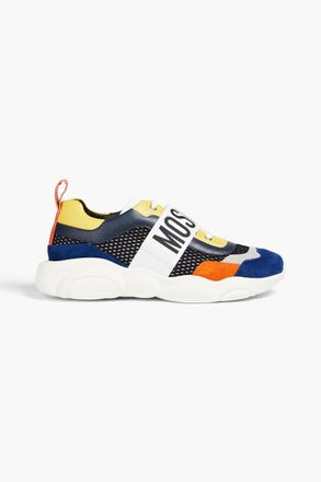 Moschino Color-block leather, suede and mesh sneakers - Multicolor - EU 45