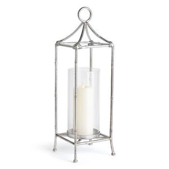 Napa Home & Garden Daphne Lantern Candle Holder Large in Silver at Nordstrom