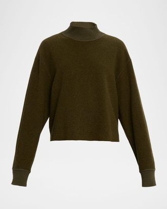 Lafayette 148 New York Reversible Mock-Neck Sweater