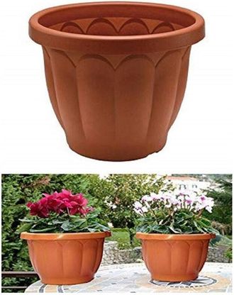 Trade Shop Trade Shop - Vaso Fioriera Classico Diametro 18 Cm In Plastica Per Piante Fiori Da Esterno