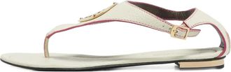 Roberto Cavalli Sandali con logo - Toni neutri