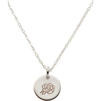 Made by Mary September Birth Flower Necklace in Silver at Nordstrom, Size Medium