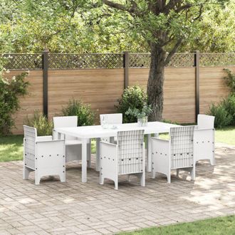 vidaXL Tavolo da Giardino Bianco 200 x 100 x 73 cm polyrattan - Vidaxl
