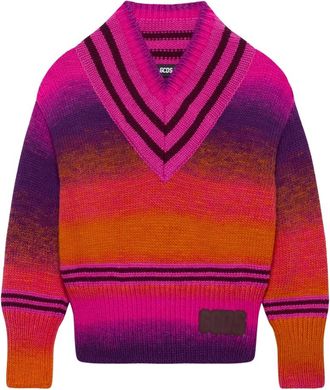 GCDS Gcds, Truien & Vesten, Dames, Roze, S, Wol, College Degrade Sweater