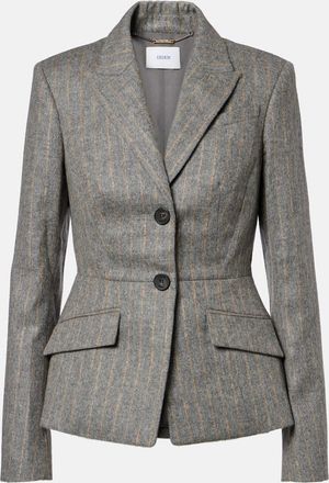 Erdem Pinstripe wool and mohair blazer