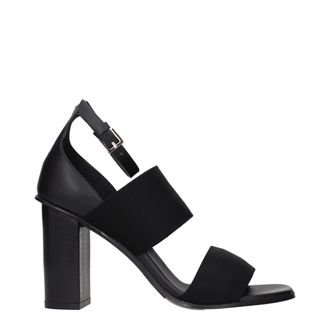 Max Mara Black Fabric Platform Womens Sandals