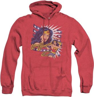 Gildan Dco Pop Art Wonder Woman Adult Heather Hoodie / Hooded Sweatshirt