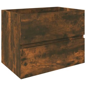 vidaXL Mueble De Lavabo Contrachapado Roble Ahumado 60x38,5x45 Cm Vidaxl