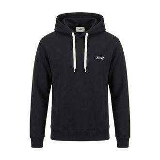 Autry Hoodies & sweatvesten, Heren, Zwart, M, Katoen, Embroidered Logo Hoodie