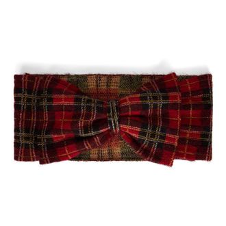 Red Valentino Headbands, female, Red, Size: ONE SIZE Elegant hairband with red and black tartan pattern