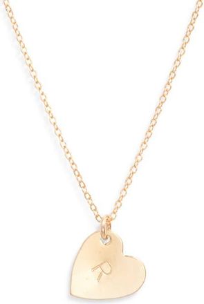 Set & Stones Sophia Initial Heart Pendant Necklace in Gold /R at Nordstrom