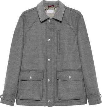 Brunello Cucinelli Pure Gray Wool Jacket