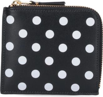 Comme Des Gar&ccedil;ons Polka Dots Wallet - unisex - Portefeuilles - Zwart - ONE Size - Leer - Accessoires