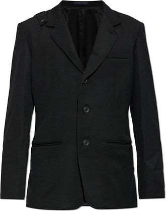 Yohji Yamamoto Wol Blazer met enkele split - Heren - Blazers - Zwart - L - Wol - Jassen