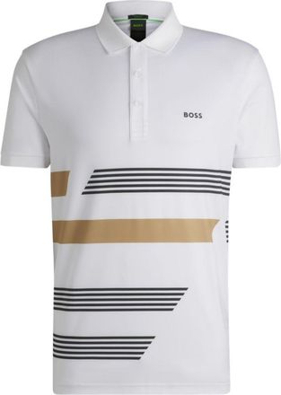 BOSS Paddy stretch-jersey polo shirt with stripe print