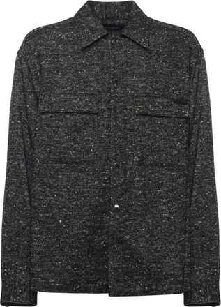 Dolce & Gabbana Wool Blend Shirt - Heren - Casual Overhemden - Grijs - XL - Wol - Overhemden