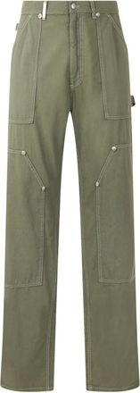 Moschino Comfortabele en veelzijdige broek - Heren - Straight fit broeken - Groen - M - Katoen - Broeken