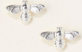 Fat Face FatFace Silver Tone Bee Stud Earrings