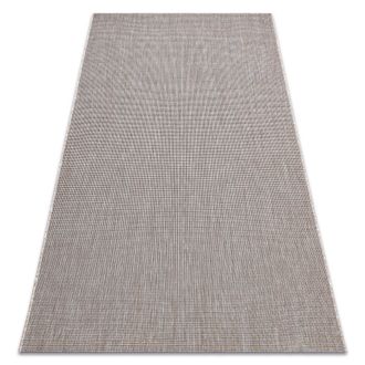 RugsX Rugsx - Alfombra De Cuerda Sisal Floorlux 20580 Llanura Color S&oacute;lido - Plata / Negro Grey 140x200 Cm