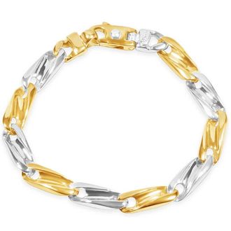 Pompeii3 Mens Link 14k Gold (36gram) or Platinum (59gram) 8.5mm Bracelet 8.5