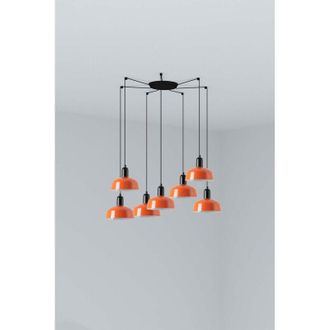Faro Barcelona Tatawin S Metal 7l Colgante Naranja Rojizo